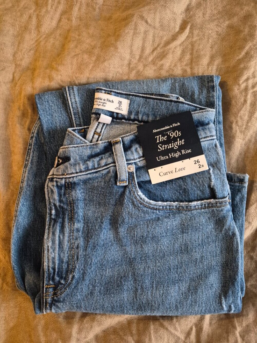 Jeans The 90's straight ultra high rise Curve love Abercrombie & Fitch Size 26R